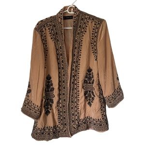 soft embroidered blazer